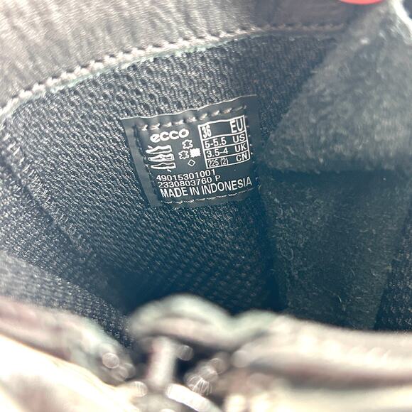 Ecco Modtray Moto Boots 5.5 36 Black NWOT Leather Ankle Booties Biker Grunge 90s - Picture 10 of 10